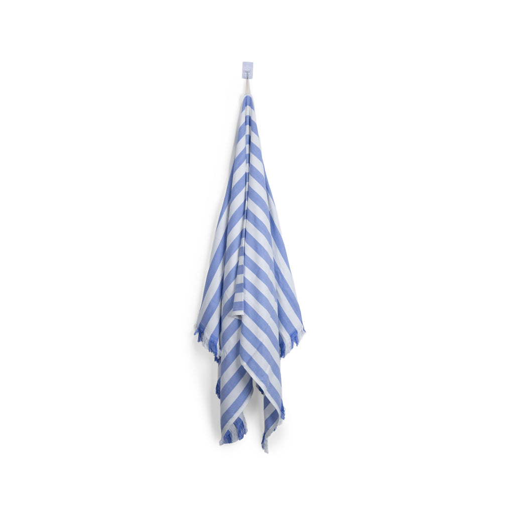 100% Bamboo Stripe Bath Towel - Aqua Marine