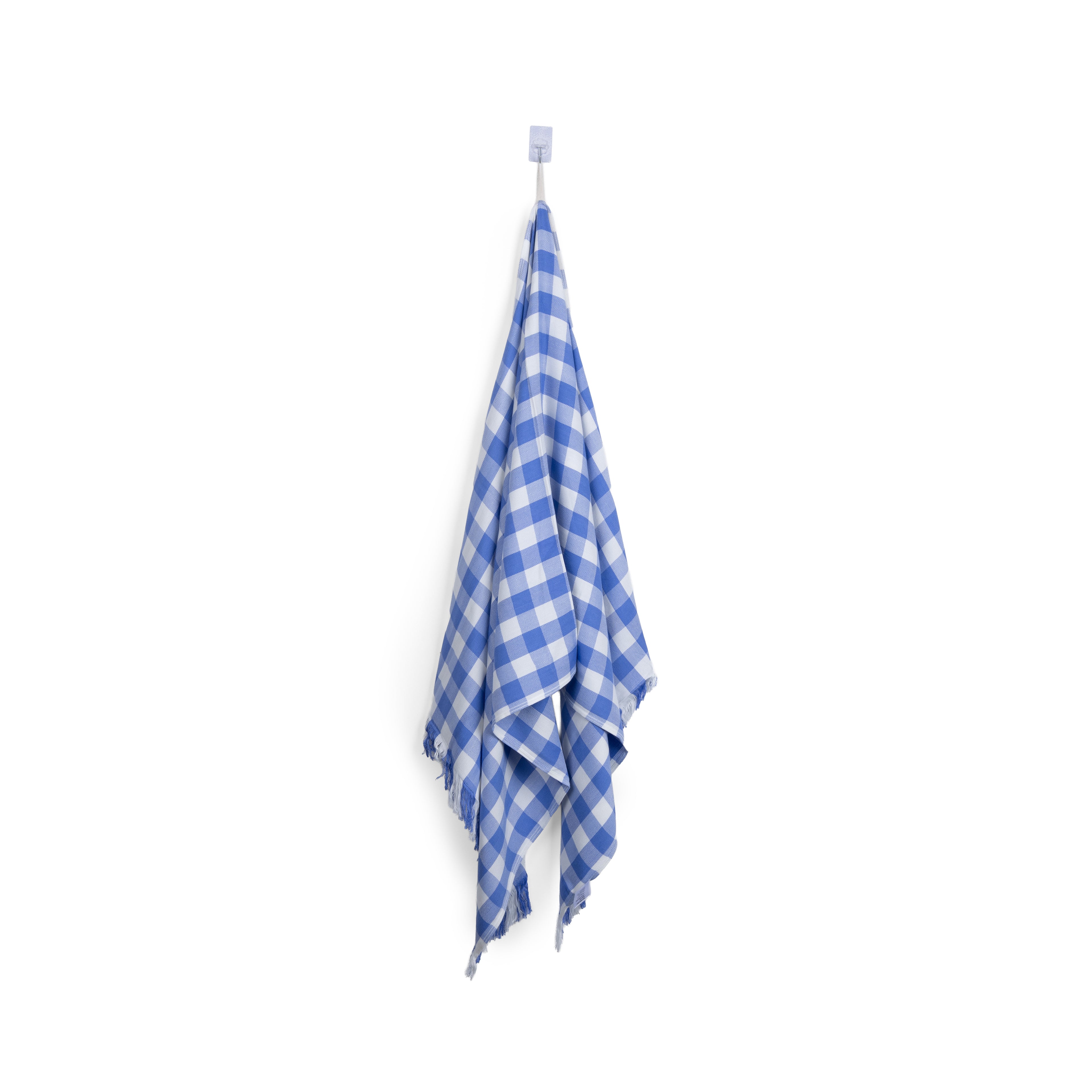 100% Bamboo Checks Bath Towel - Aqua Marine