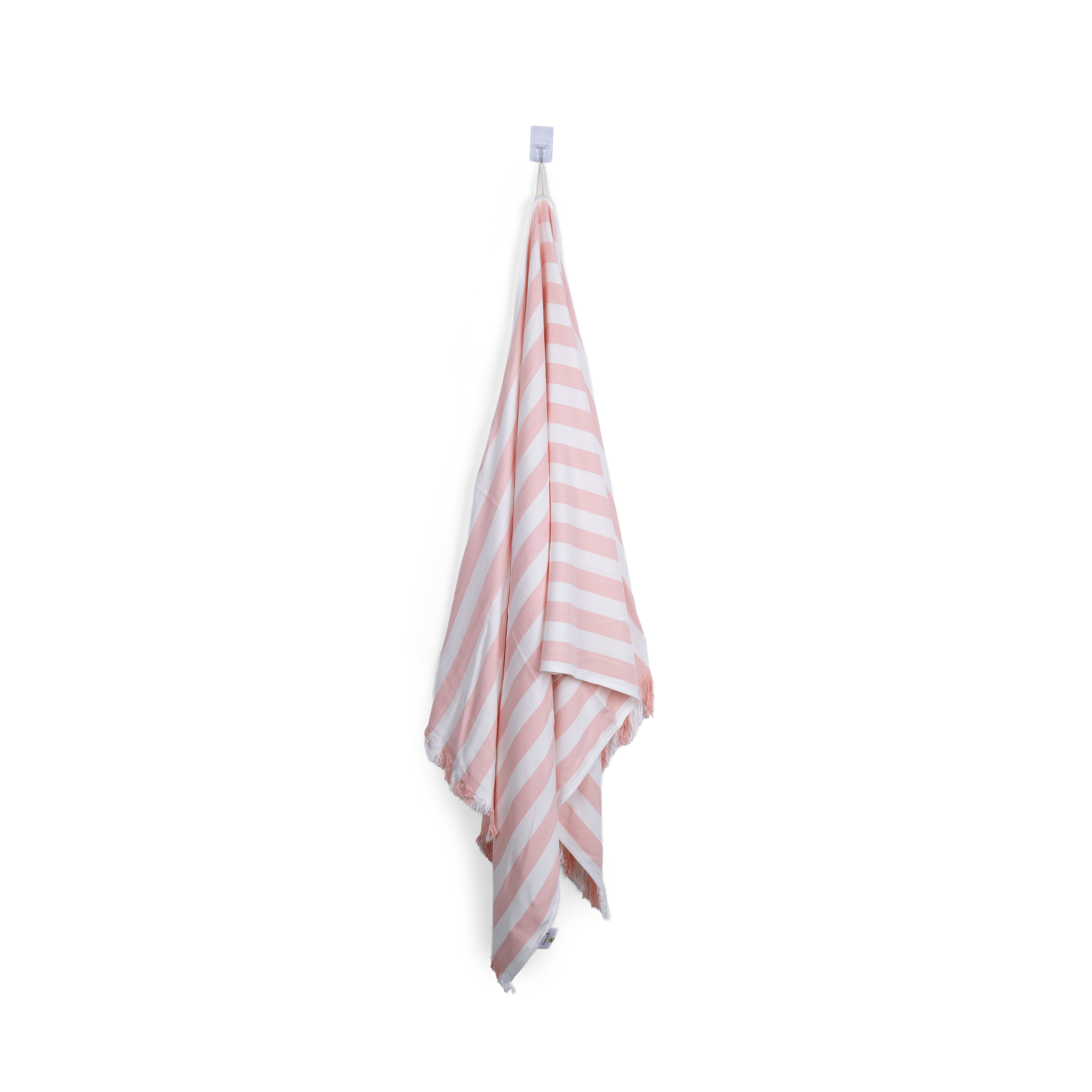 100% Bamboo Stripe Bath Towel - Rose Pearl