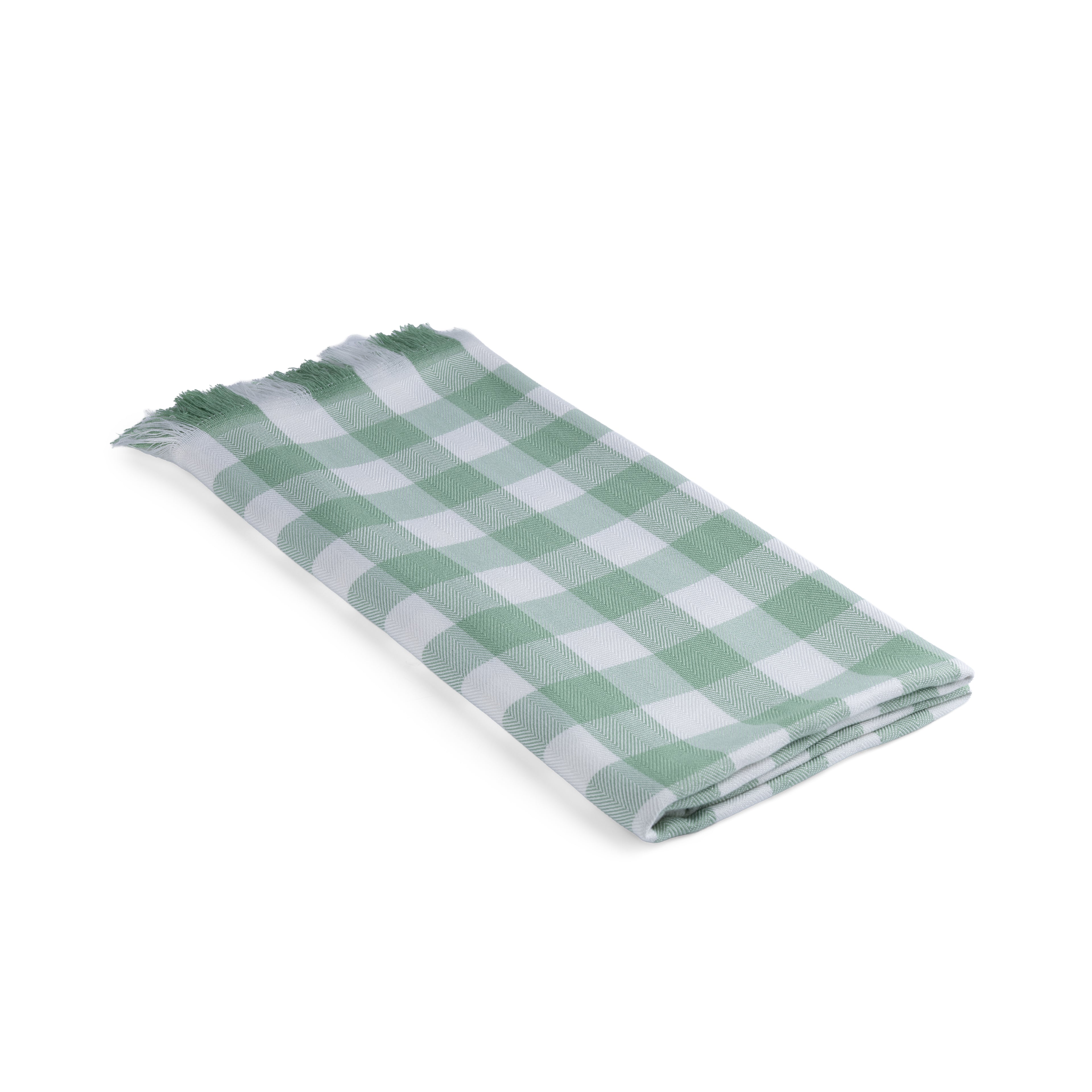 100% Bamboo Checks Bath Towel - Mint Mist