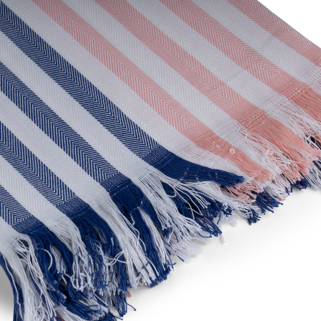 100% Bamboo Checks Bath Towel - Multi Stripe - BP