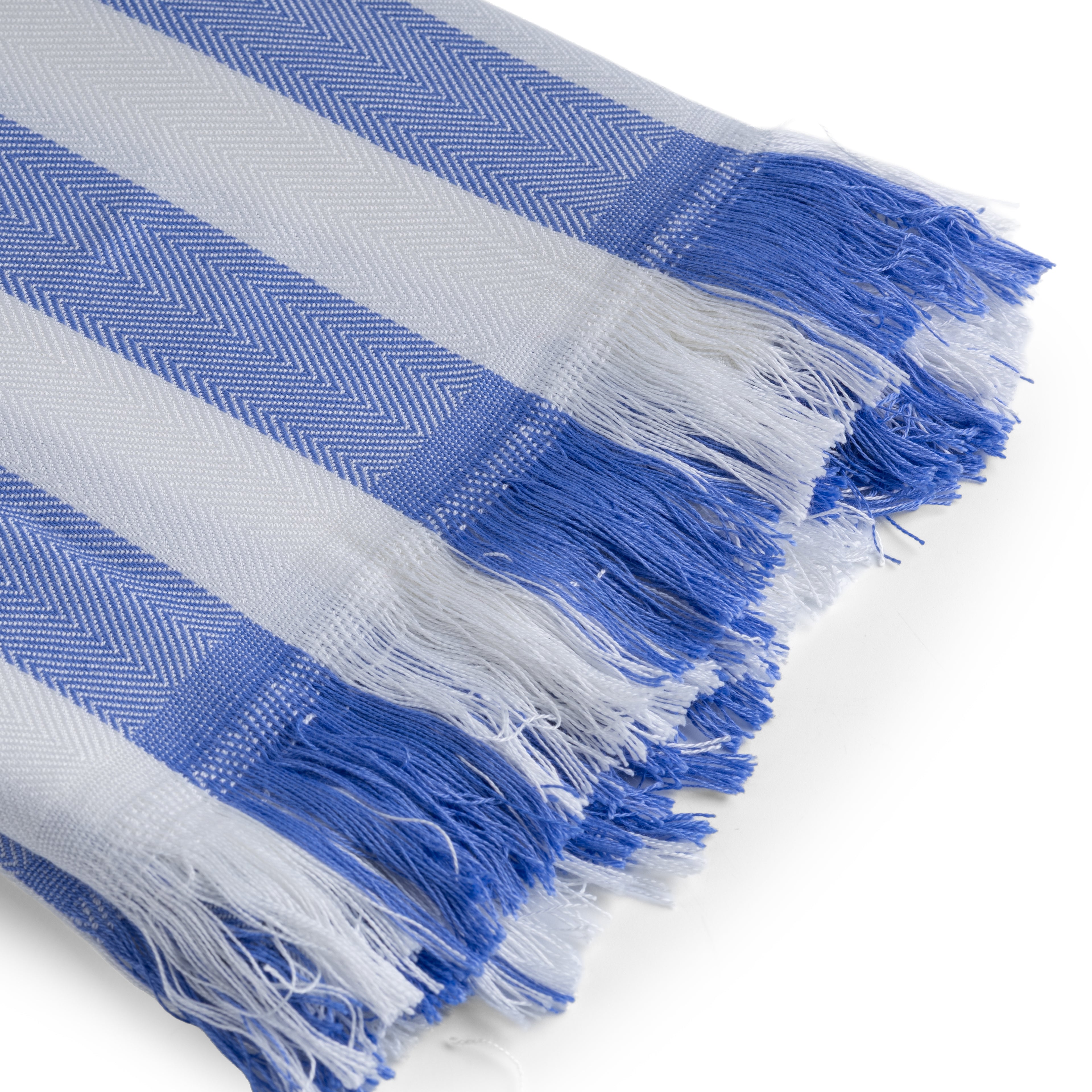 100% Bamboo Stripe Bath Towel - Aqua Marine