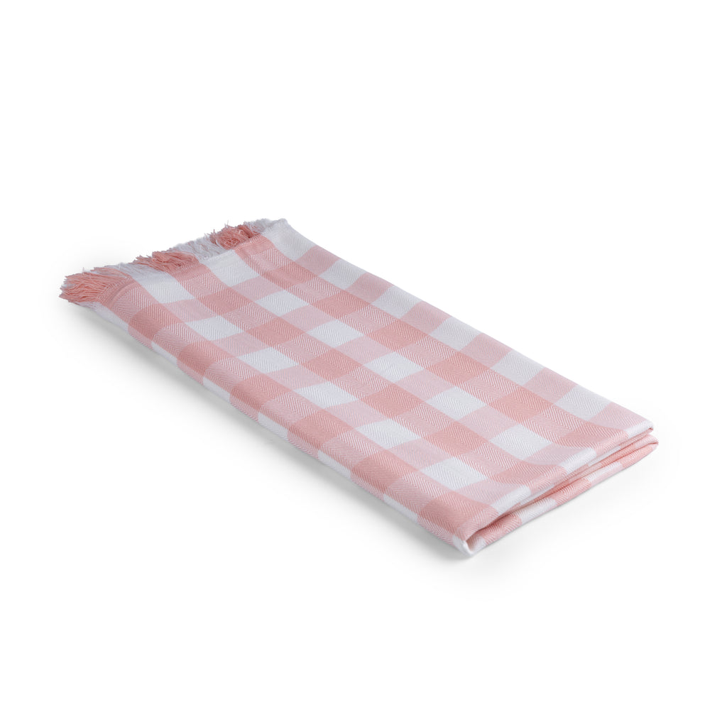 100% Bamboo Checks Bath Towel - Rose Pearl
