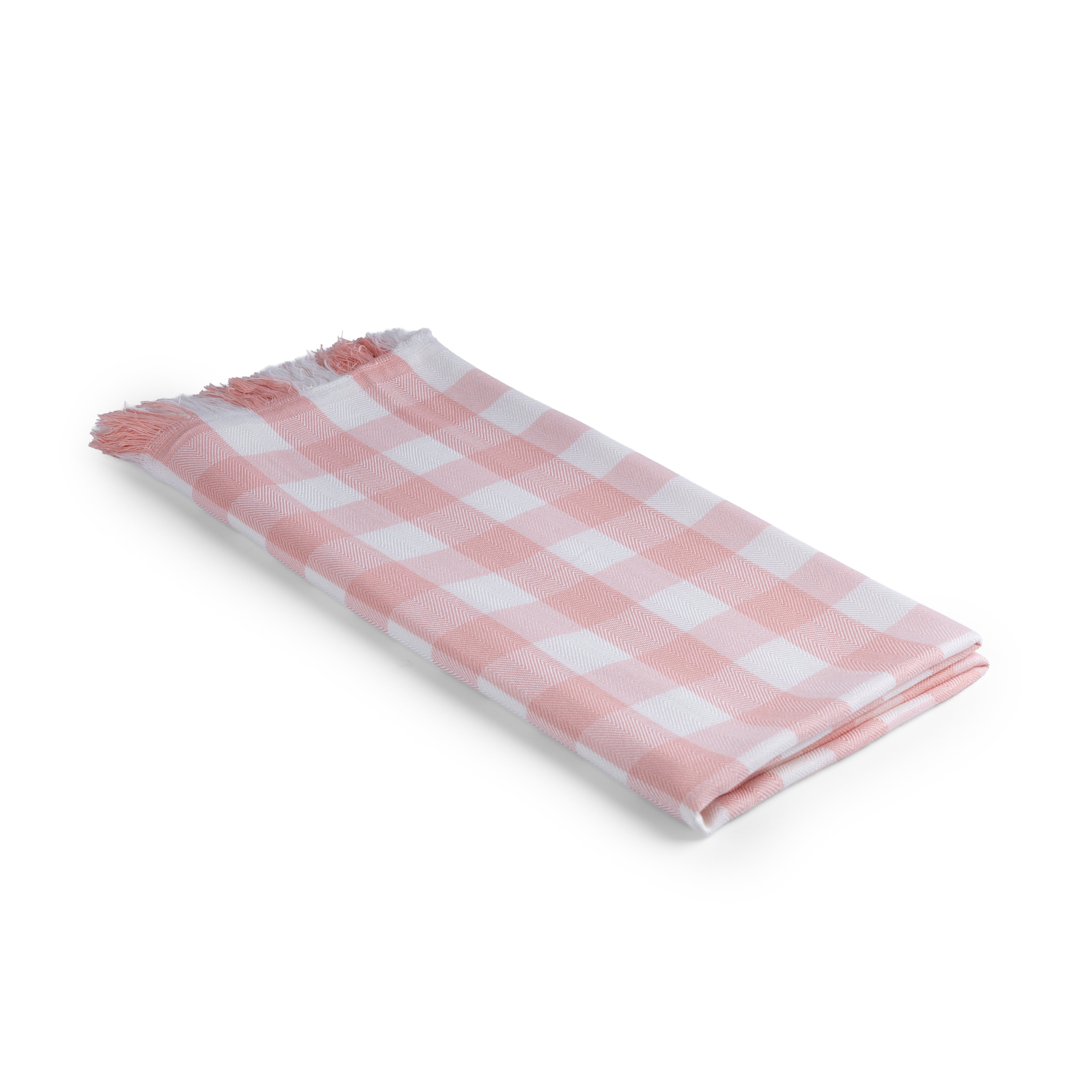 100% Bamboo Checks Bath Towel - Rose Pearl