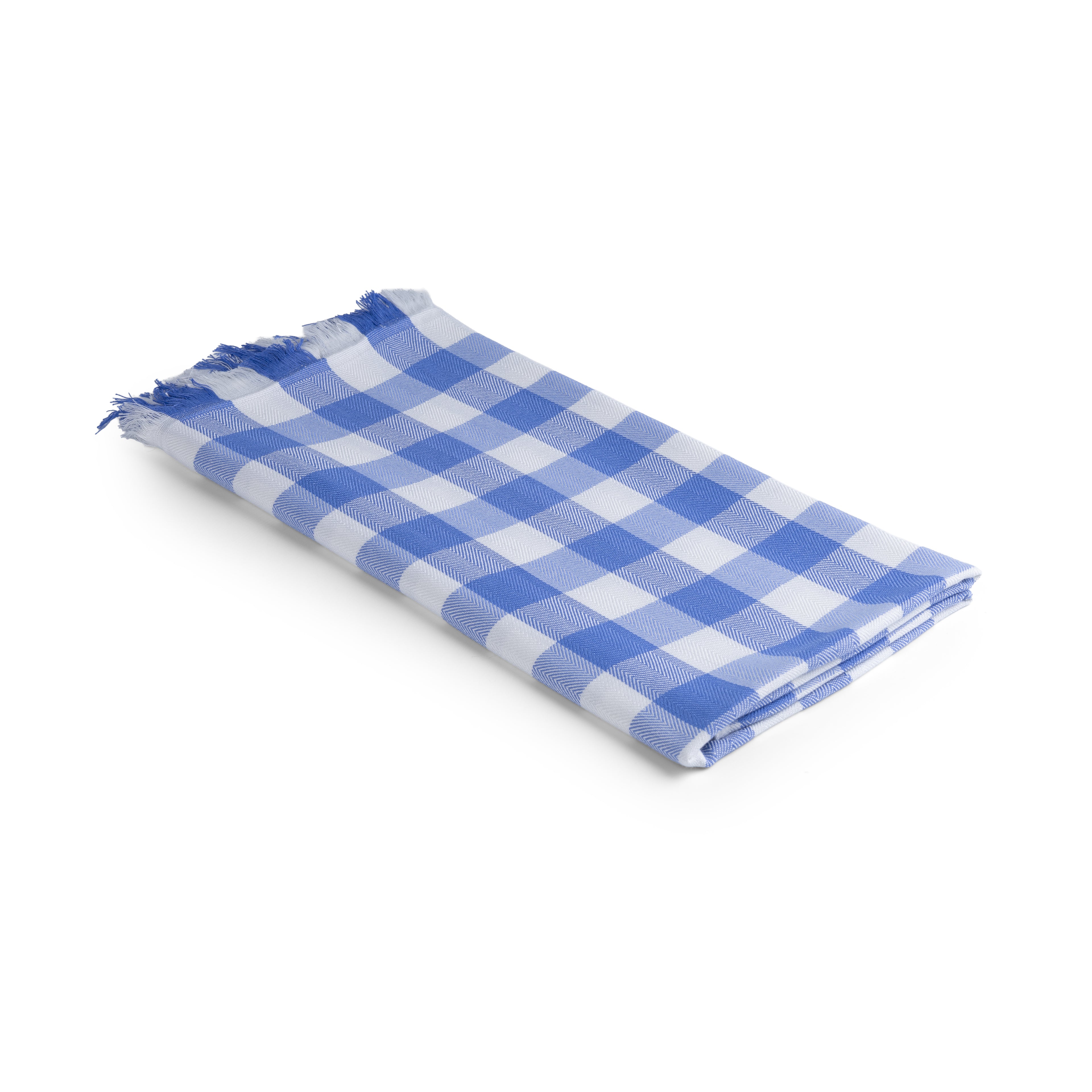 100% Bamboo Checks Bath Towel - Aqua Marine