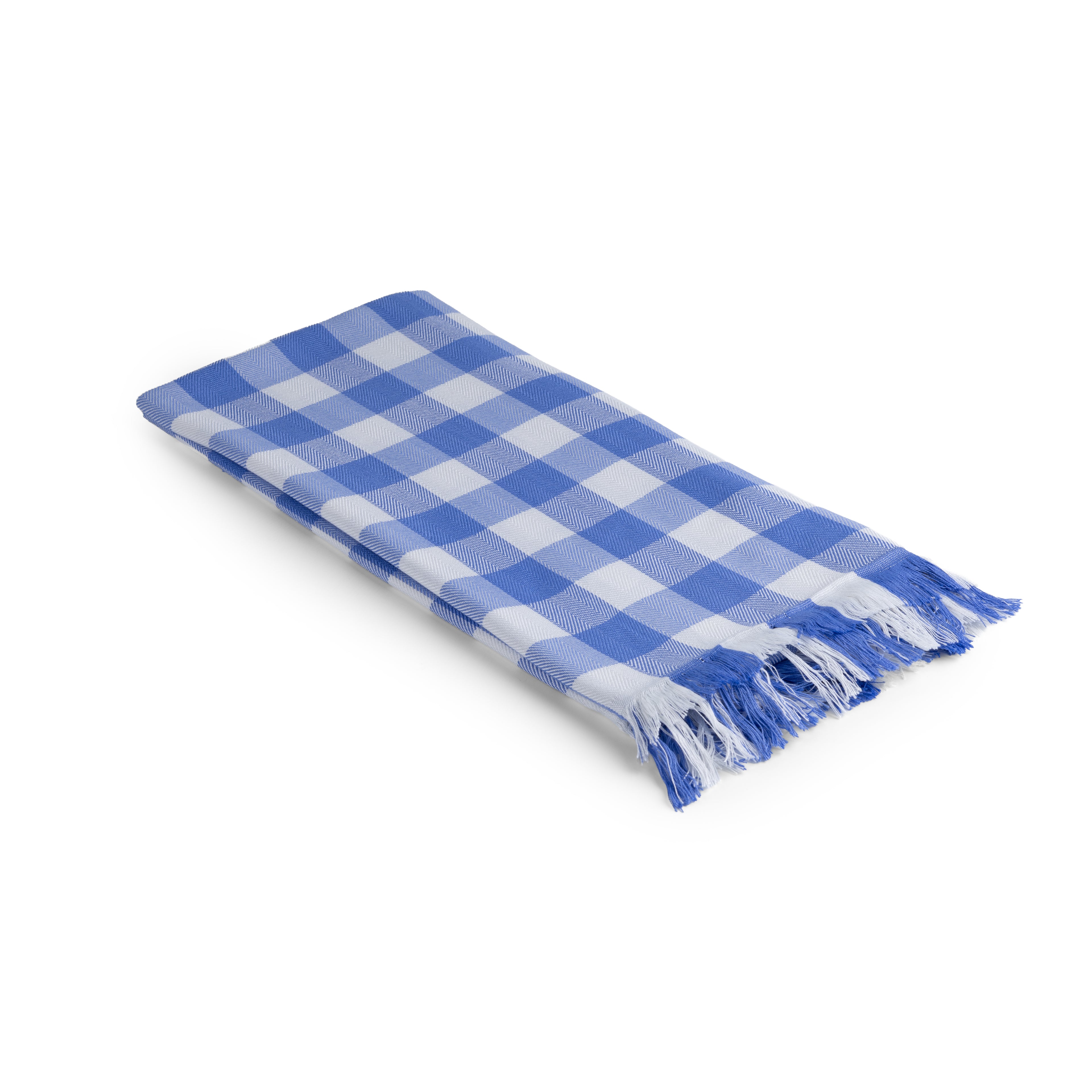 100% Bamboo Checks Bath Towel - Aqua Marine