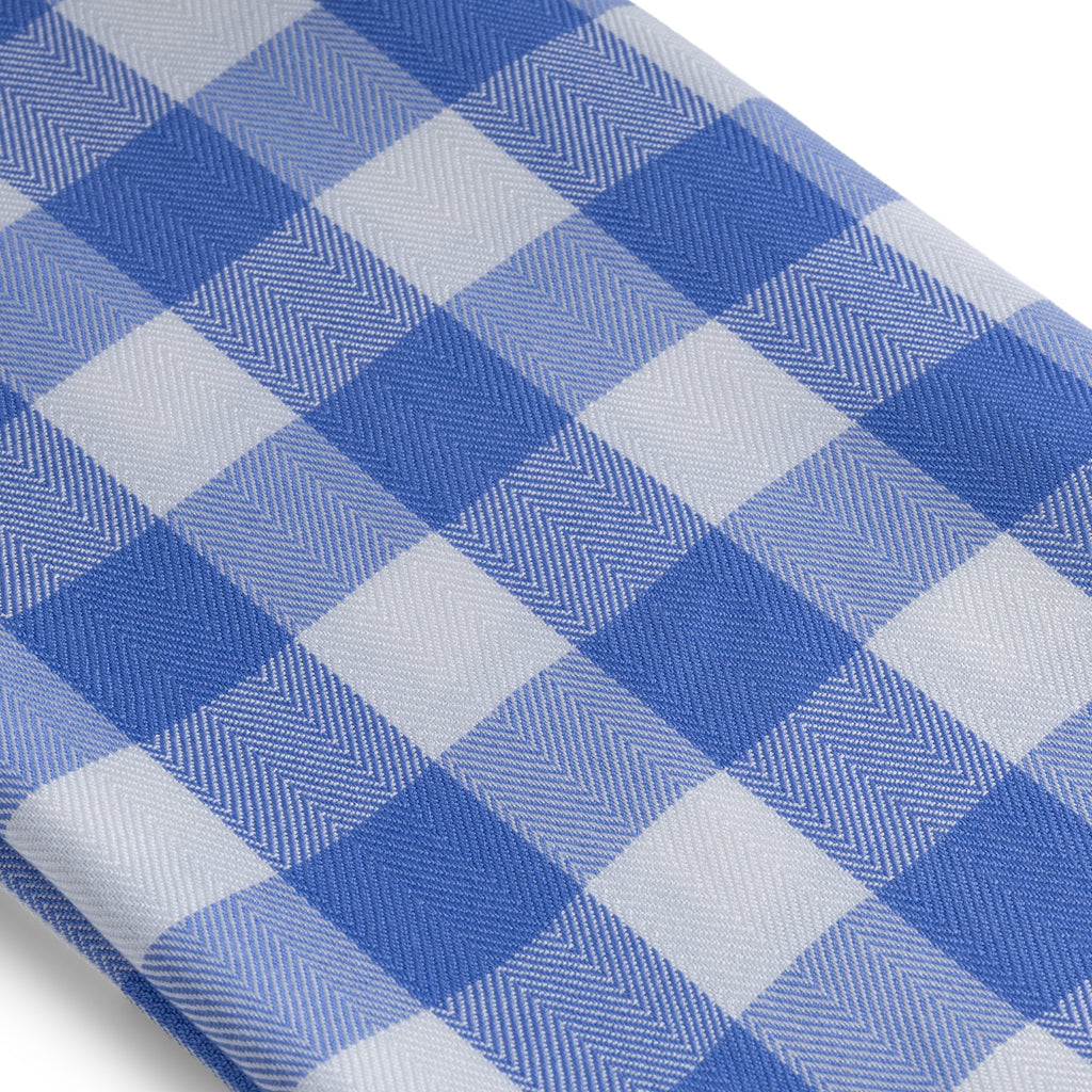100% Bamboo Checks Bath Towel - Aqua Marine