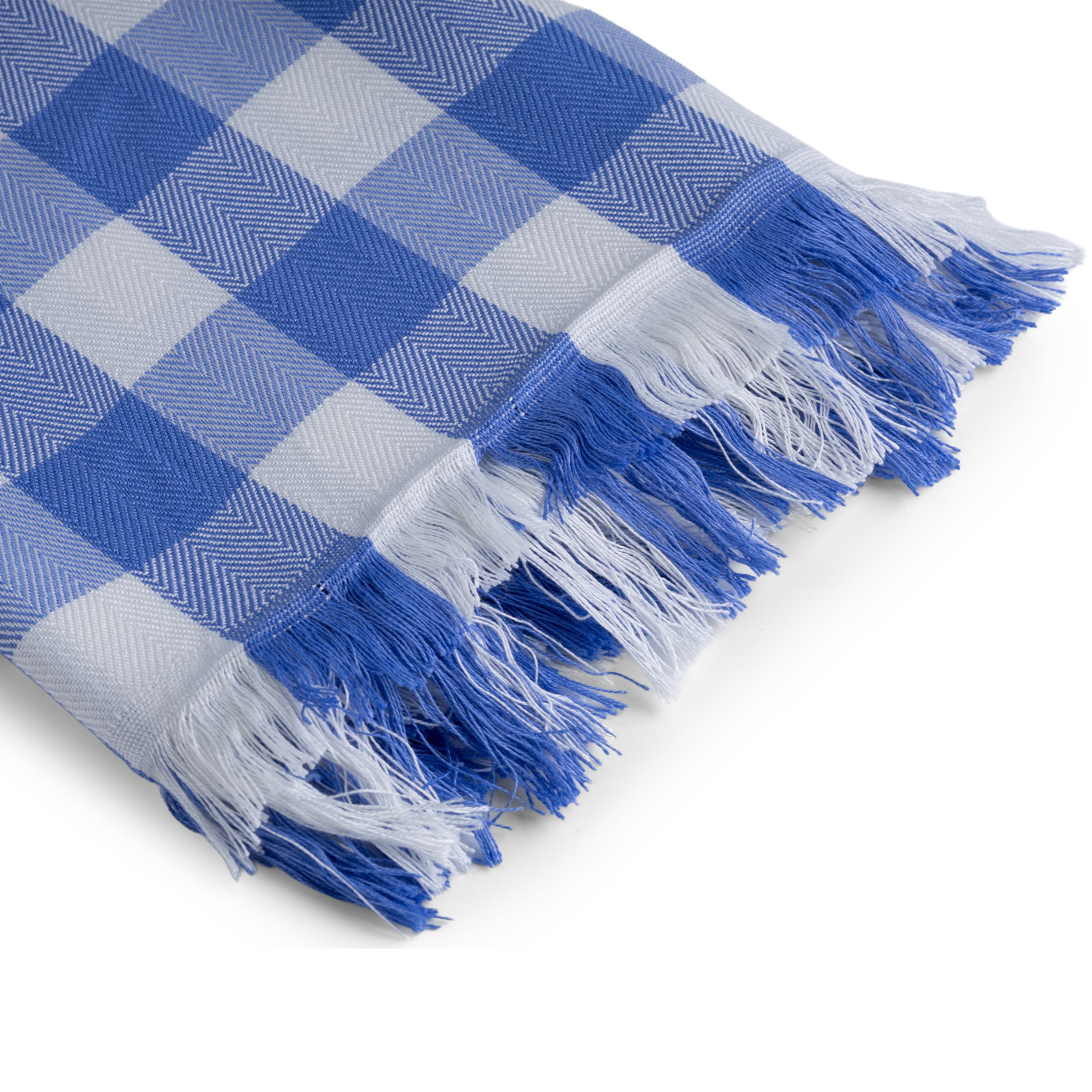 100% Bamboo Checks Bath Towel - Aqua Marine